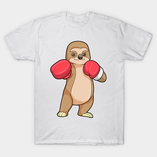 Sloth as Boxer with Boxing gloves T-Shirt